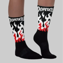 White Thunder 4s DopeSkill Sublimated Socks FIRE Graphic -Dopeskill Brand 1. 040d1ba6 e3ef 4039 b2cf a41a10f87bb0