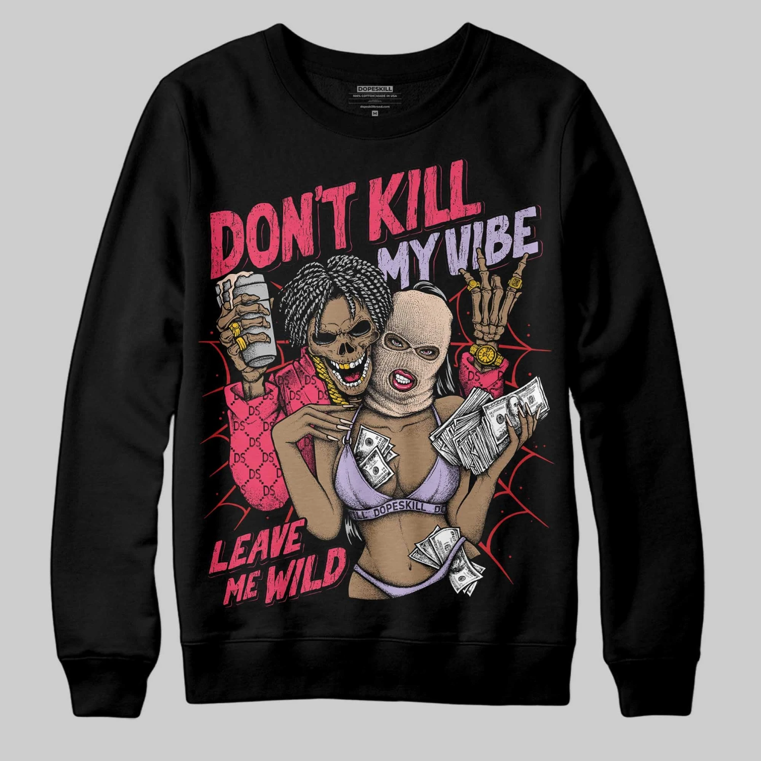 Peanut Butter Jelly 5s DopeSkill Sweatshirt Don't Kill My Vibe Graphic 2 Peanut Butter Jelly 5s DopeSkill Sweatshirt Don't Kill My Vibe Graphic - Image 2