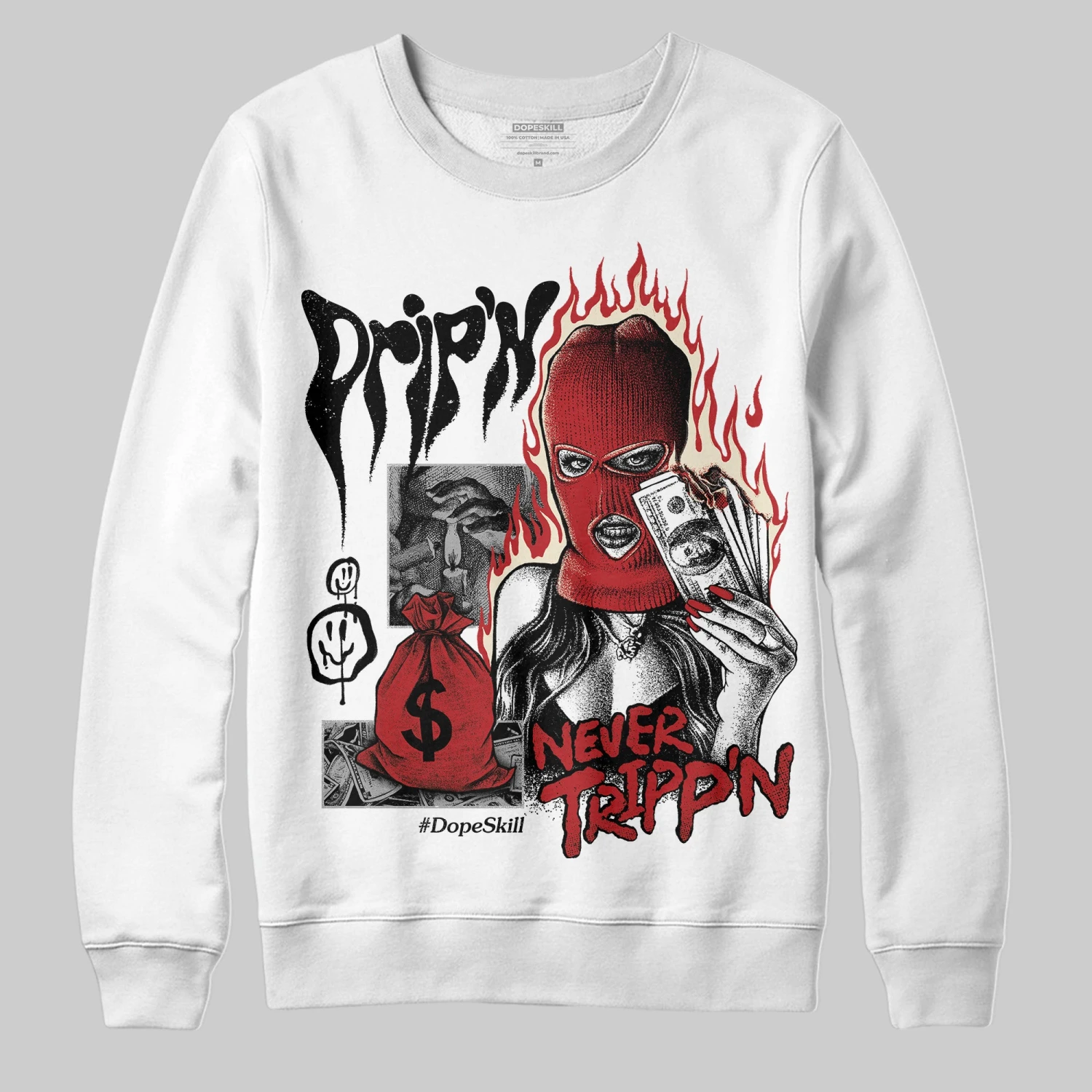 Black Toe Reimagined 1s DopeSkill Sweatshirt Drip'n Never Tripp'n Graphic 2 Black Toe Reimagined 1s DopeSkill Sweatshirt Drip'n Never Tripp'n Graphic - Image 2