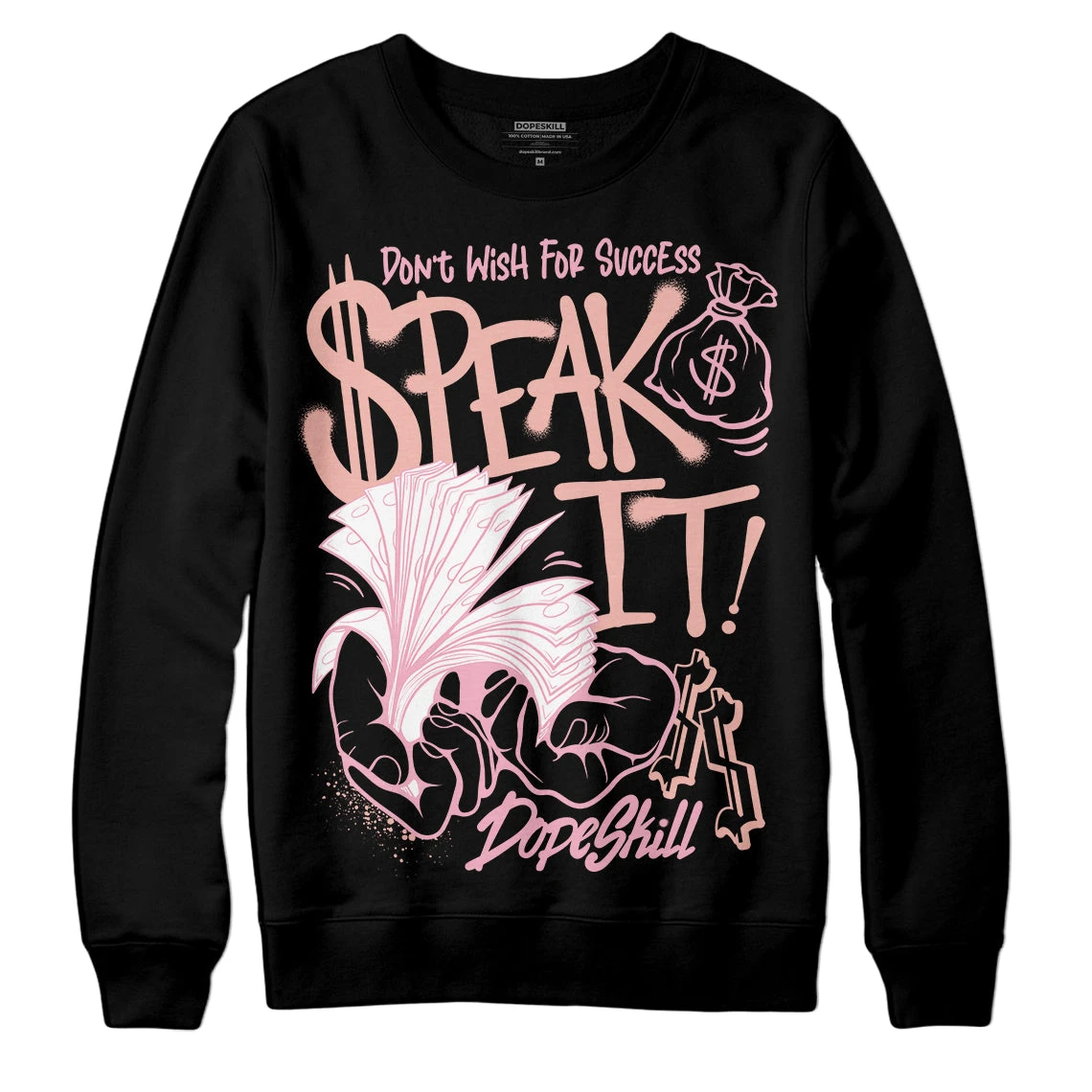 Legend Pink 11s DopeSkill Sweatshirt Speak It Graphic 2 Legend Pink 11s DopeSkill Sweatshirt Speak It Graphic - Image 2