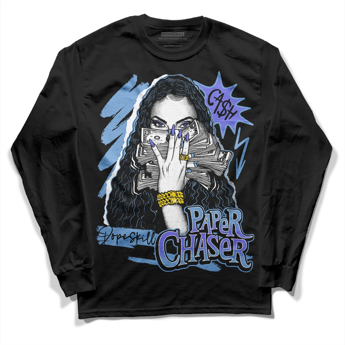 University Blue Collection DopeSkill Long Sleeve T-Shirt NPC Graphic 2 University Blue Collection DopeSkill Long Sleeve T-Shirt NPC Graphic - Image 2