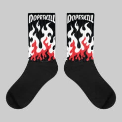 White Thunder 4s DopeSkill Sublimated Socks FIRE Graphic