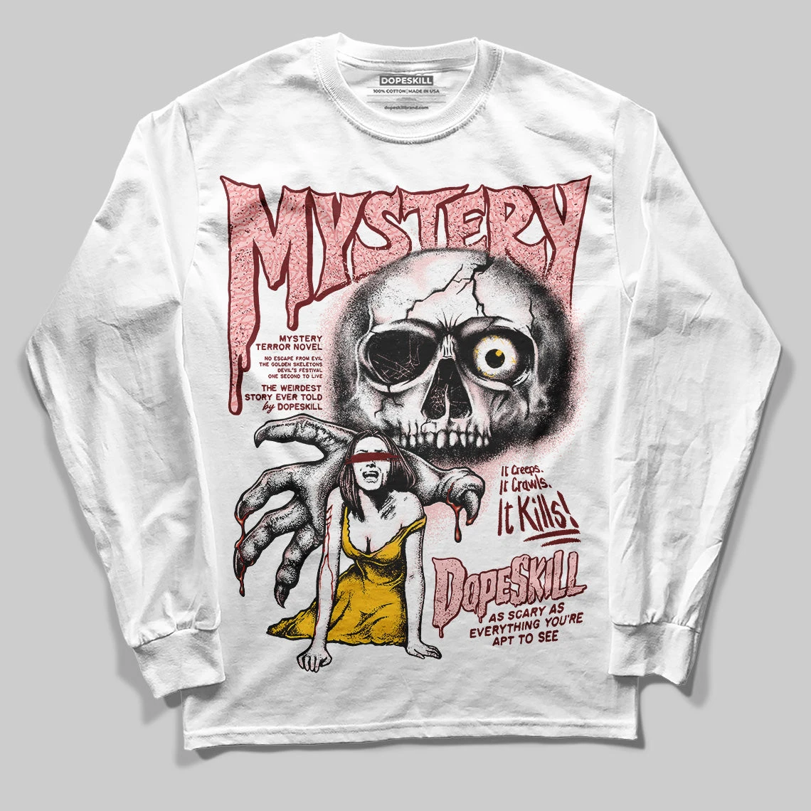 VALENTINE'S Day 3s DopeSkill Long Sleeve T-Shirt Mystery Ghostly Grasp Graphic 1 VALENTINE'S Day 3s DopeSkill Long Sleeve T-Shirt Mystery Ghostly Grasp Graphic