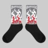 Cement Grey 3s DopeSkill Sublimated Socks FIRE Graphic