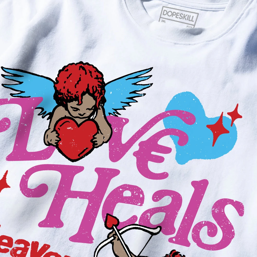 Max 1 Valentine's Day 2025 In Pink DopeSkill Premium T-Shirt New Love Heals Graphic 2 Max 1 Valentine's Day 2025 In Pink DopeSkill Premium T-Shirt New Love Heals Graphic - Image 2