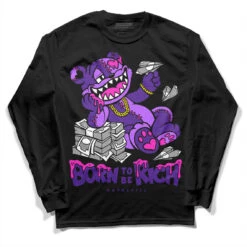 PURPLE Collection DopeSkill Long Sleeve T-Shirt Born To Be Rich Graphic
