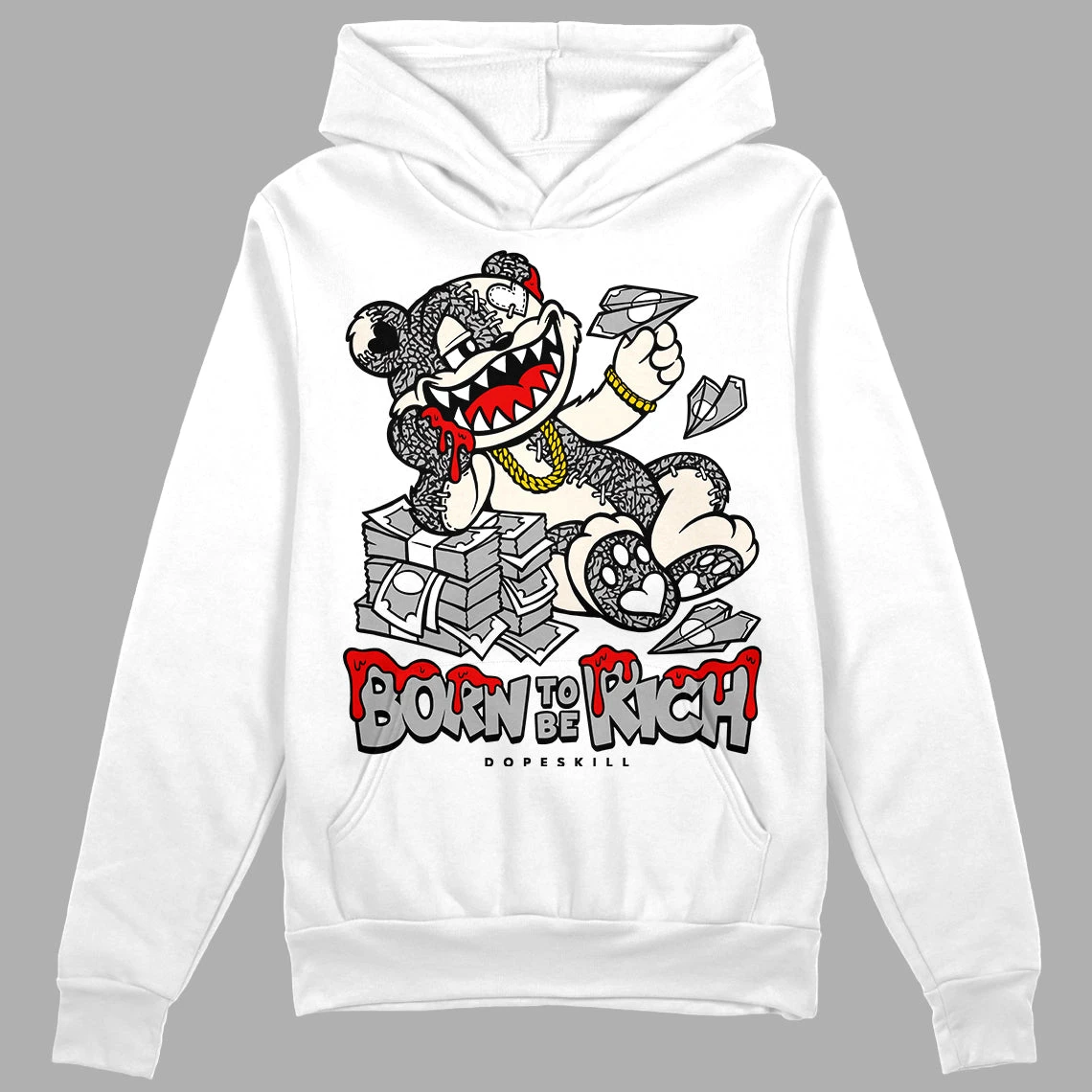 Off Noir 3s DopeSkill Hoodie Sweatshirt Born To Be Rich Graphic 1 Off Noir 3s DopeSkill Hoodie Sweatshirt Born To Be Rich Graphic