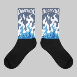 Diffused Blue 11s DopeSkill Sublimated Socks FIRE Graphic