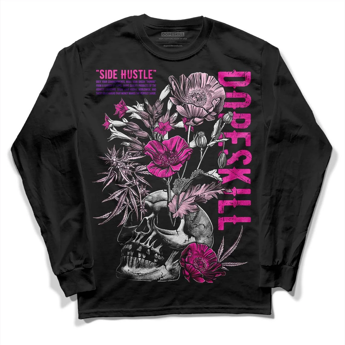 Triple Pink Dunk Low DopeSkill Long Sleeve T-Shirt Side Hustle Graphic 2 Triple Pink Dunk Low DopeSkill Long Sleeve T-Shirt Side Hustle Graphic - Image 2