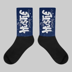 Midnight Navy 3s DopeSkill Sublimated Socks Hustle Graphic