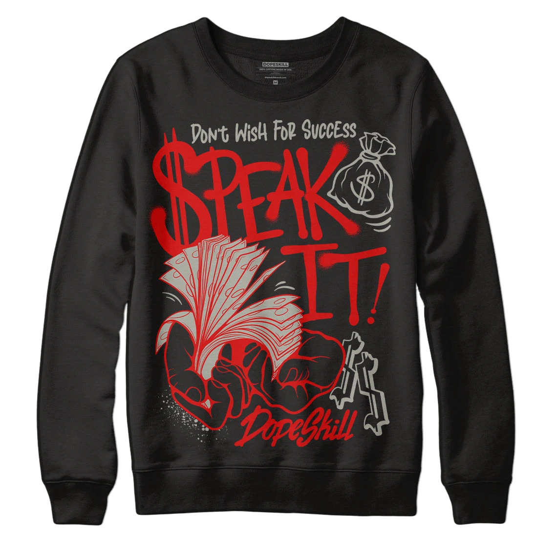 Fire Red 3s DopeSkill Sweatshirt Speak It Graphic 2 Fire Red 3s DopeSkill Sweatshirt Speak It Graphic - Image 2