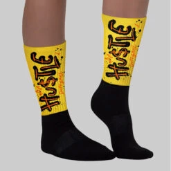 Black Tour Yellow AJ 4 Thunder DopeSkill Sublimated Socks Hustle Graphic -Dopeskill Brand 17. bdc81874 fedb 48fa adae 13fba625b3b9