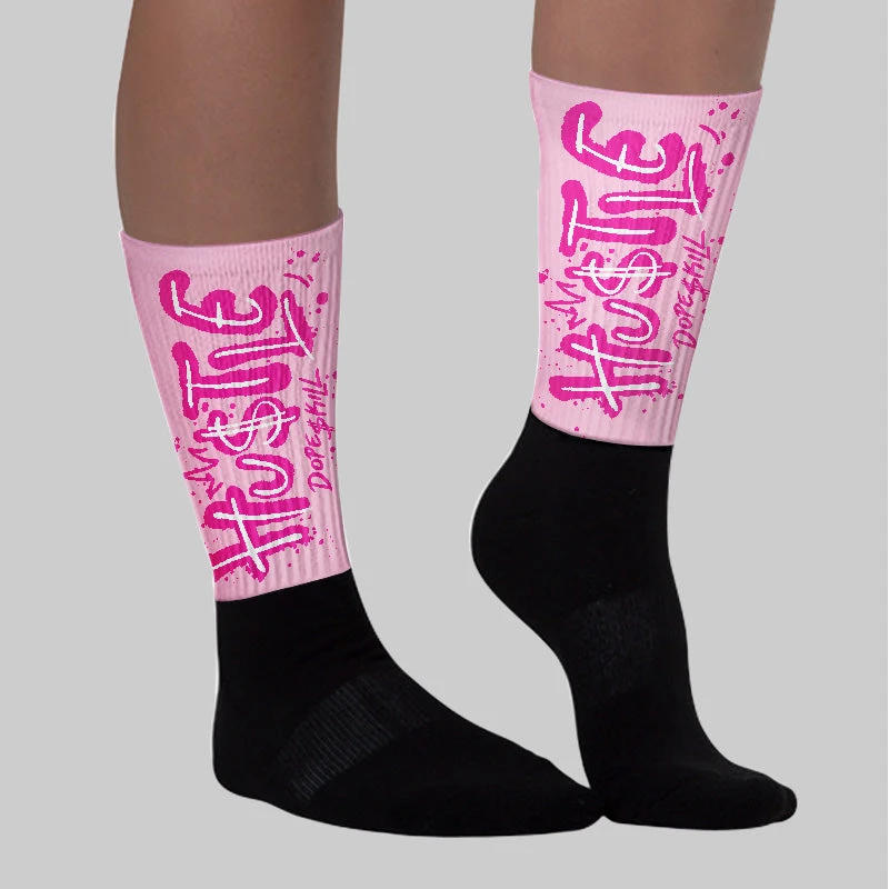 Triple Pink Dunk DopeSkill Sublimated Socks Hustle Graphic 3 Triple Pink Dunk DopeSkill Sublimated Socks Hustle Graphic - Image 3