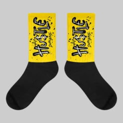 Yellow Ochre 6s DopeSkill Sublimated Socks Hustle Graphic