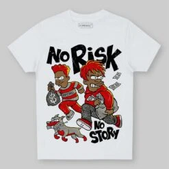 Fire Red 3s DopeSkill Toddler Kids T-shirt No Risk No Story Graphic