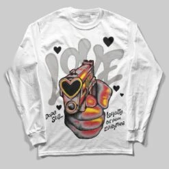 White Cement 4s DopeSkill Long Sleeve T-Shirt Love Shot Graphic