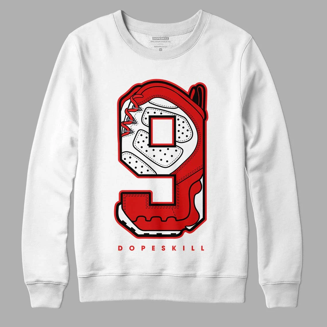 Gym Red 9s DopeSkill Sweatshirt No.9 Graphic 1 Gym Red 9s DopeSkill Sweatshirt No.9 Graphic