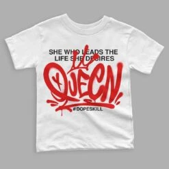 Red Cement 4S DopeSkill Toddler Kids T-shirt Queen Graphic