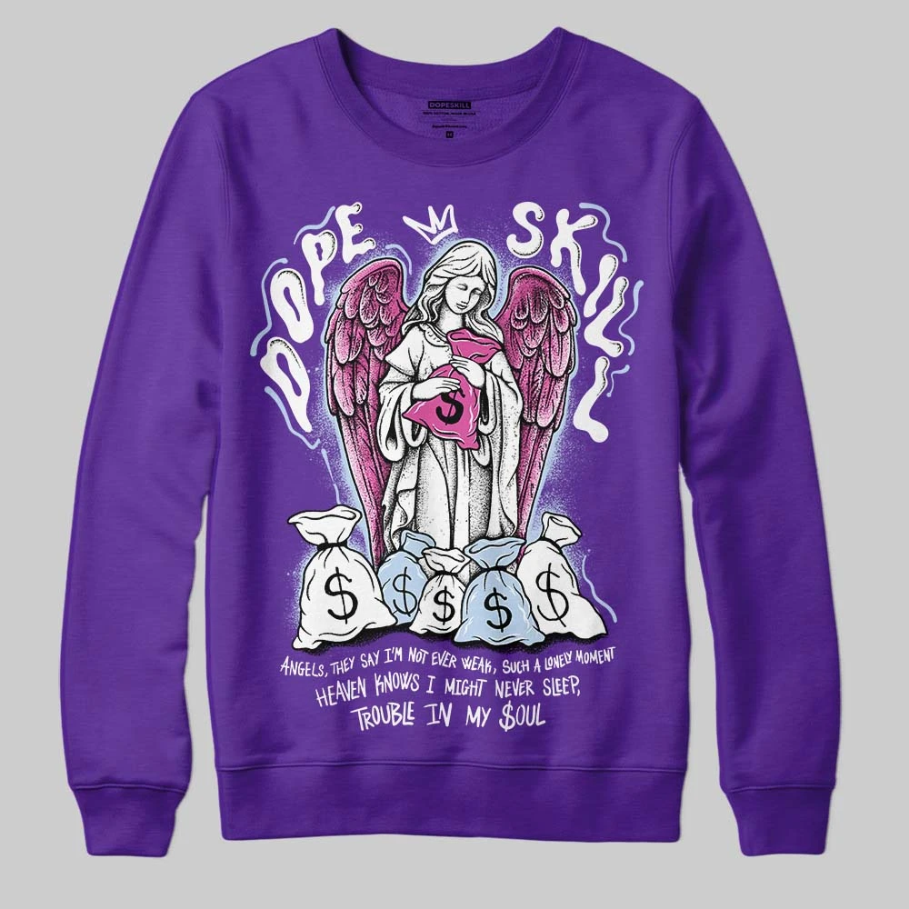 Grape 5s DopeSkill Sweatshirt Angels Graphic 3 Grape 5s DopeSkill Sweatshirt Angels Graphic - Image 3