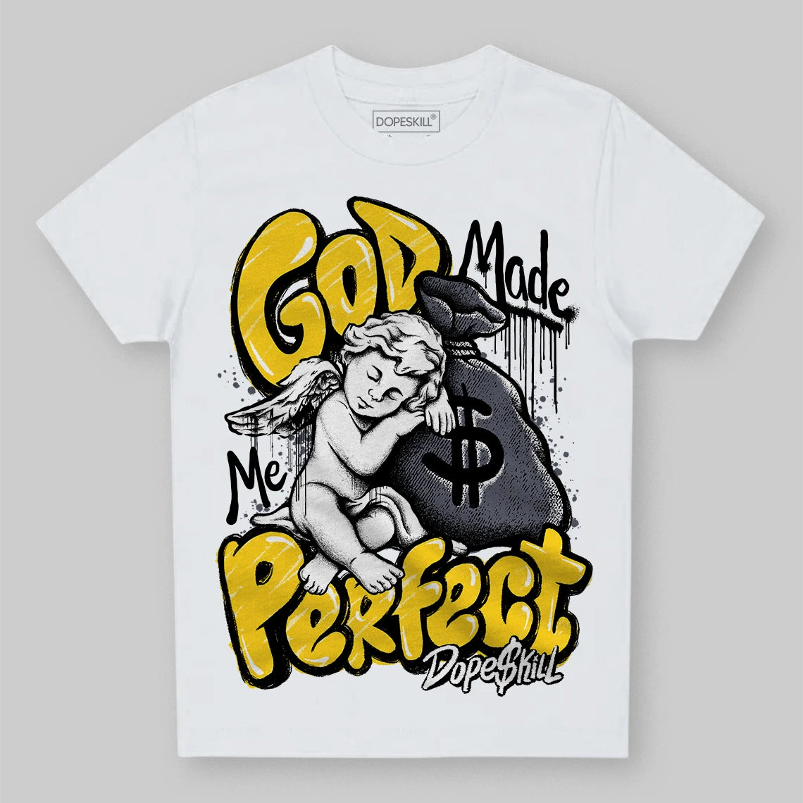 Lightning 4s DopeSkill Toddler Kids T-shirt God Made Me Perfect Graphic 1 Lightning 4s DopeSkill Toddler Kids T-shirt God Made Me Perfect Graphic
