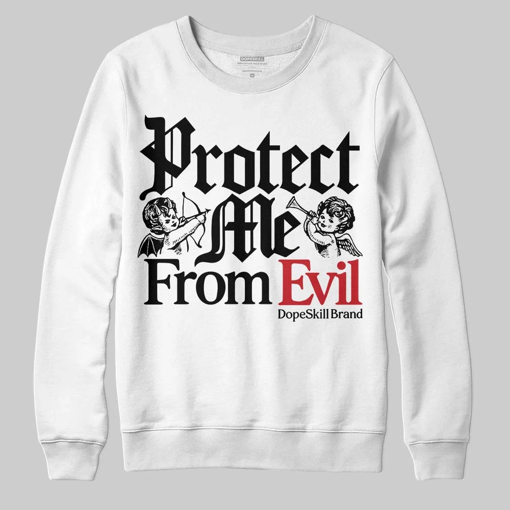 Black Metallic Reimagined 5s DopeSkill Sweatshirt Protect Me From Evil Graphic 2 Black Metallic Reimagined 5s DopeSkill Sweatshirt Protect Me From Evil Graphic - Image 2