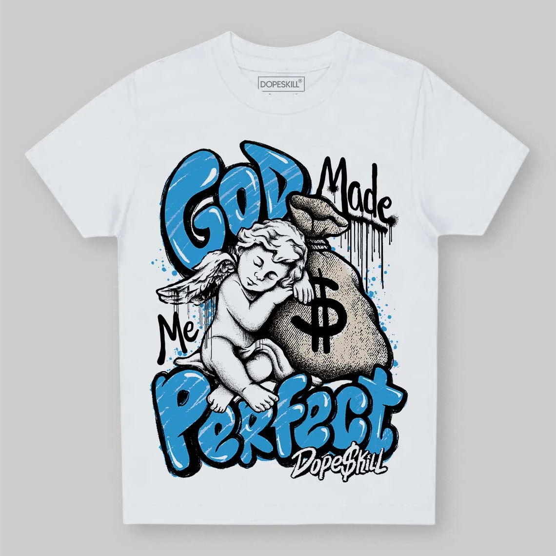 UNC Reimagined 1s DopeSkill Toddler Kids T-shirt God Made Me Perfect Graphic 1 UNC Reimagined 1s DopeSkill Toddler Kids T-shirt God Made Me Perfect Graphic