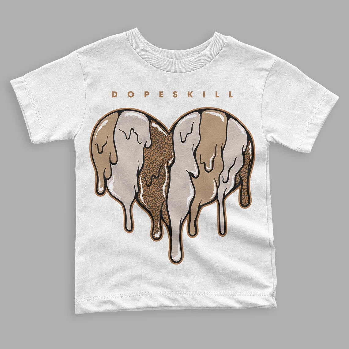 Palomino 3s DopeSkill Toddler Kids T-shirt Slime Drip Heart Graphic 1 Palomino 3s DopeSkill Toddler Kids T-shirt Slime Drip Heart Graphic