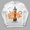 Orange Black White DopeSkill Long Sleeve T-Shirt King Chess Graphic