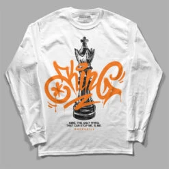 Orange Black White DopeSkill Long Sleeve T-Shirt King Chess Graphic