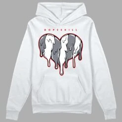 Fire Red 9s DopeSkill Hoodie Sweatshirt Slime Drip Heart Graphic