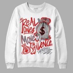 Gym Red 9s DopeSkill Sweatshirt Real Ones Move In Silence Graphic