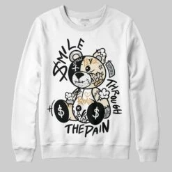 Reverse Metallic 5s DopeSkill Sweatshirt Smile Through The Pain Graphic