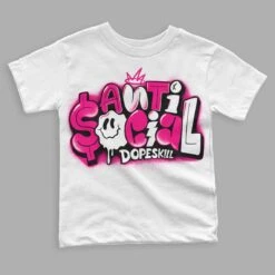 Fierce Pink 1s DopeSkill Toddler Kids T-shirt Anti Social Graphic