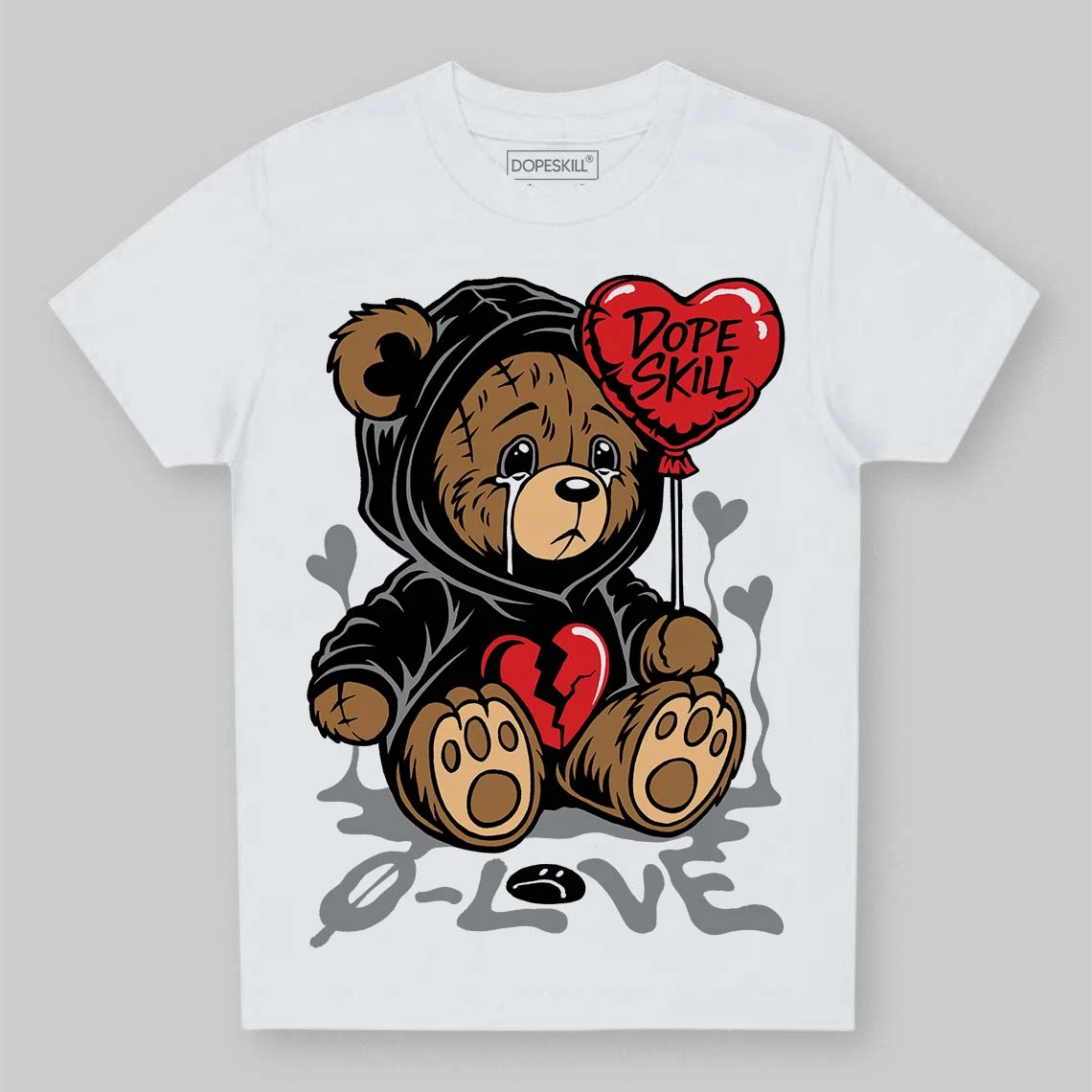 White Thunder 4s DopeSkill Toddler Kids T-shirt Broken Bear Graphic 2 White Thunder 4s DopeSkill Toddler Kids T-shirt Broken Bear Graphic - Image 2