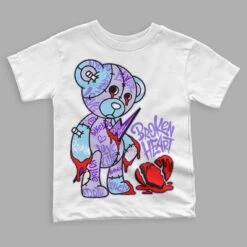 Pure Violet 11s Low DopeSkill Toddler Kids T-shirt Broken Heart Graphic