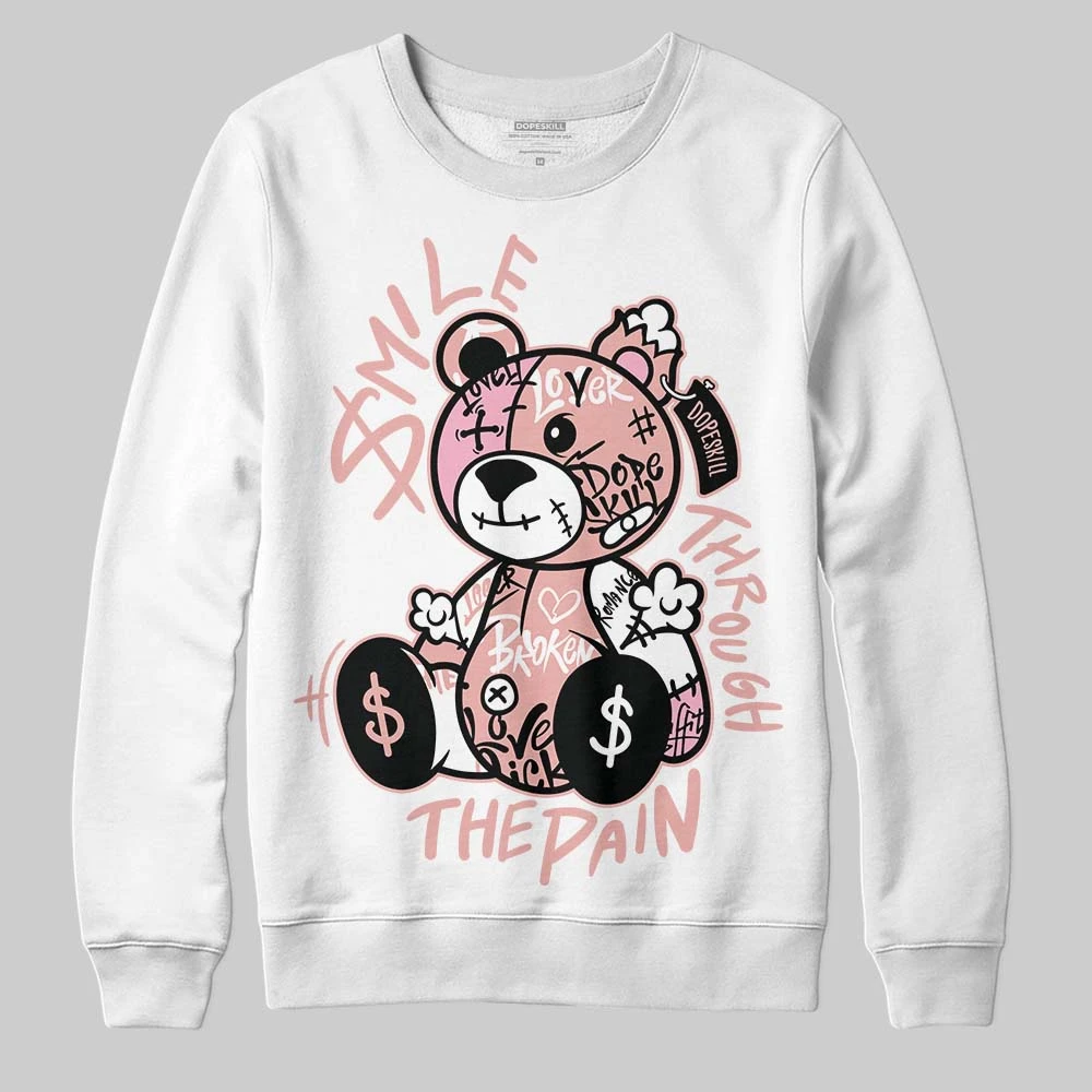 Rust Pink 1s 2025 DopeSkill Sweatshirt Smile Through The Pain Graphic 2 Rust Pink 1s 2025 DopeSkill Sweatshirt Smile Through The Pain Graphic - Image 2