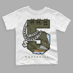 Olive 5s DopeSkill Toddler Kids T-shirt No.5 Graphic