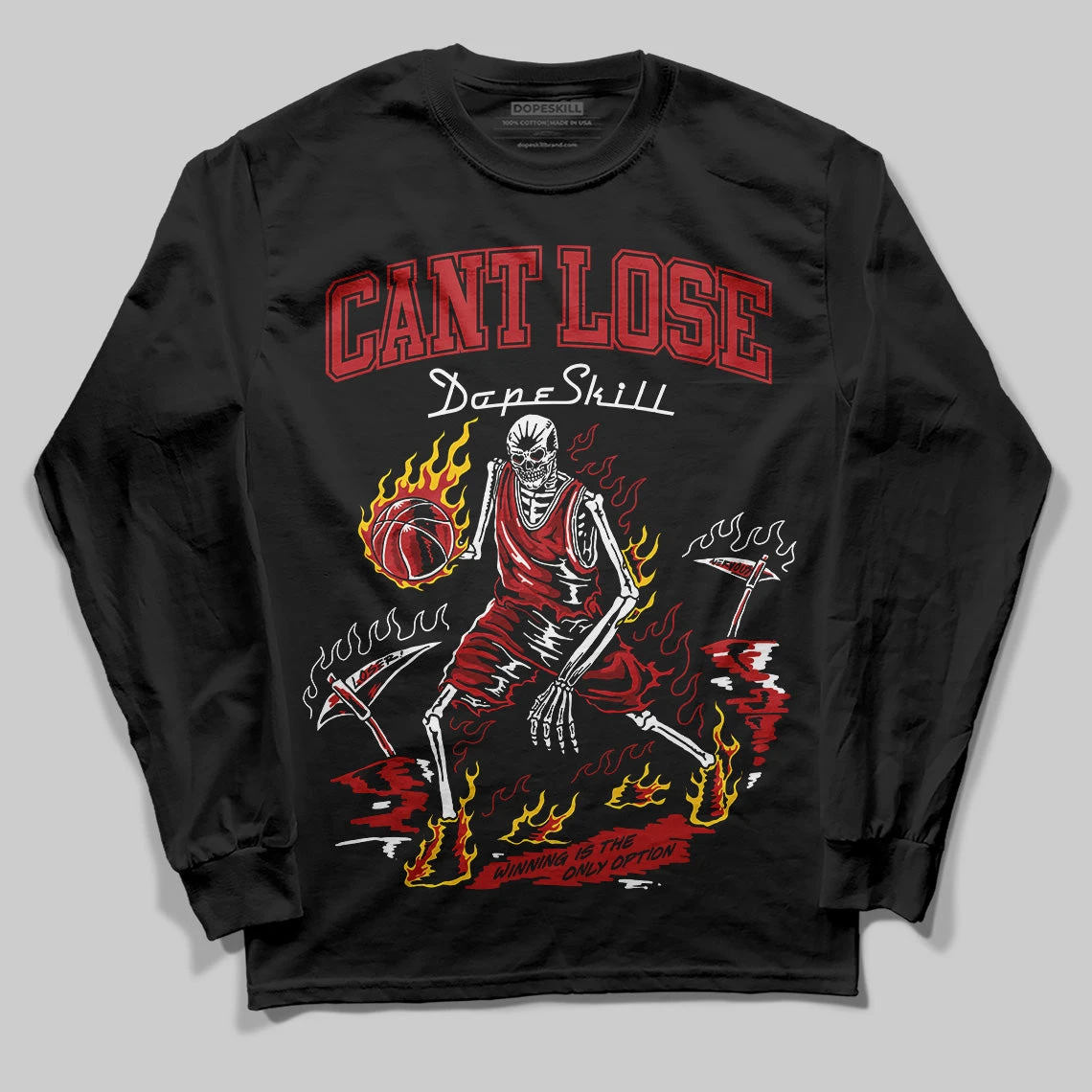 Flu Game 12s DopeSkill Long Sleeve T-Shirt Cant Lose Graphic 1 Flu Game 12s DopeSkill Long Sleeve T-Shirt Cant Lose Graphic