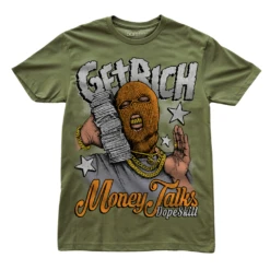 Olive 5s DopeSkill Olive T-shirt Get Rich Graphic