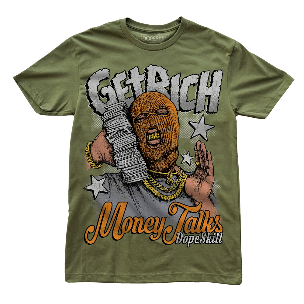 Olive 5s DopeSkill Olive T-shirt Get Rich Graphic 1 Olive 5s DopeSkill Olive T-shirt Get Rich Graphic