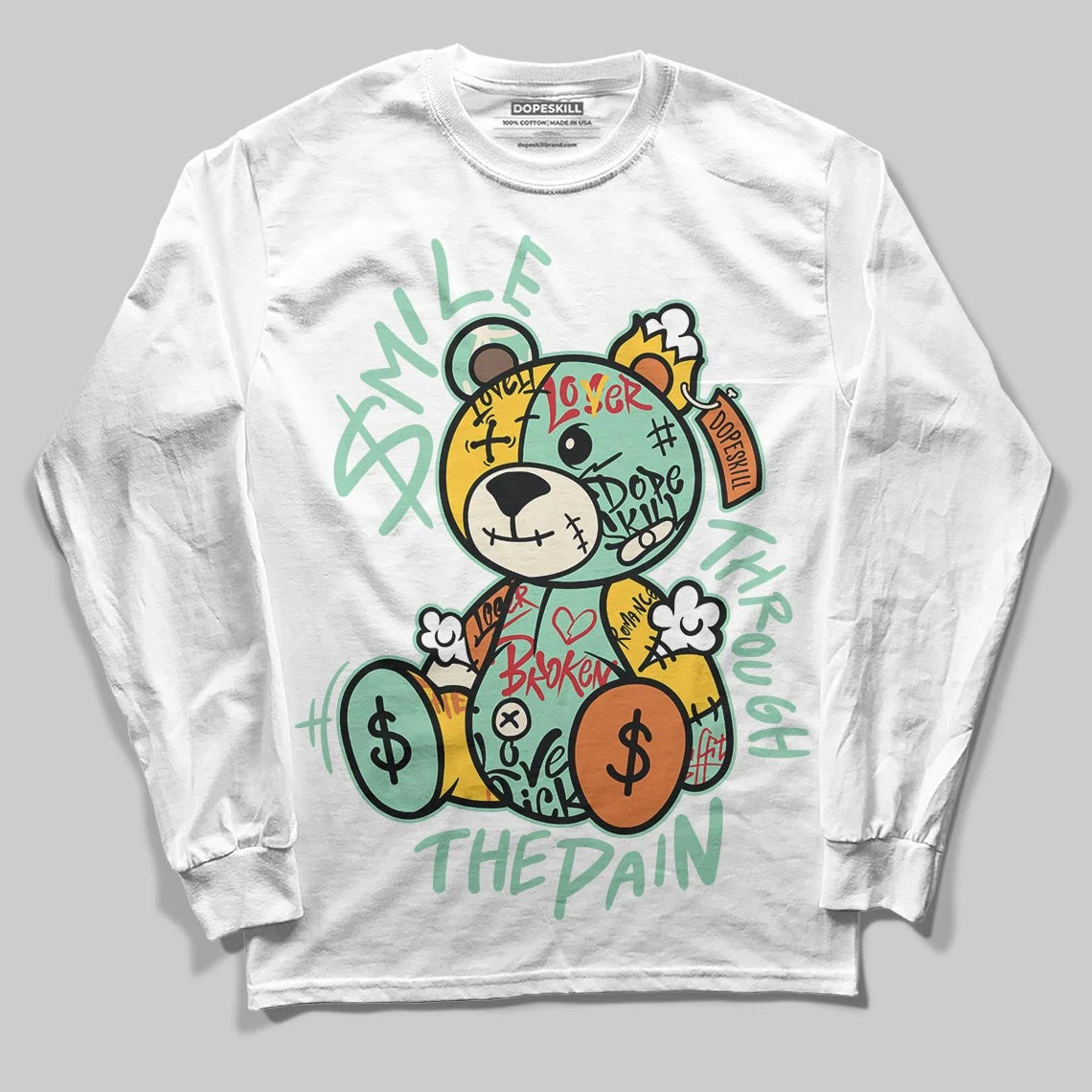 SB Dunk “Rodeo” DopeSkill Long Sleeve T-Shirt Smile Through The Pain Graphic 2 SB Dunk “Rodeo” DopeSkill Long Sleeve T-Shirt Smile Through The Pain Graphic - Image 2