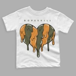 Olive 5s DopeSkill Toddler Kids T-shirt Slime Drip Heart Graphic