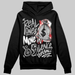 Black Cement 3s DopeSkill Hoodie Sweatshirt Real Ones Move In Silence Graphic