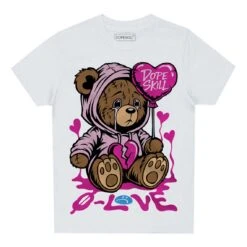 Triple Pink Dunk DopeSkill Toddler Kids T-shirt Broken Bear Graphic