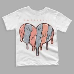 Crimson Bliss 5s DopeSkill Toddler Kids T-shirt Slime Drip Heart Graphic