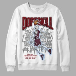 Burgundy 5s DopeSkill Sweatshirt Thunder Dunk Graphic