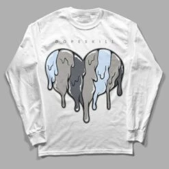 Cool Grey 6s DopeSkill Long Sleeve T-Shirt Slime Drip Heart Graphic