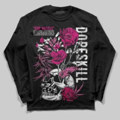 Rick RO Pink Leather Sneakers DopeSkill Long Sleeve T-Shirt Side Hustle Graphic