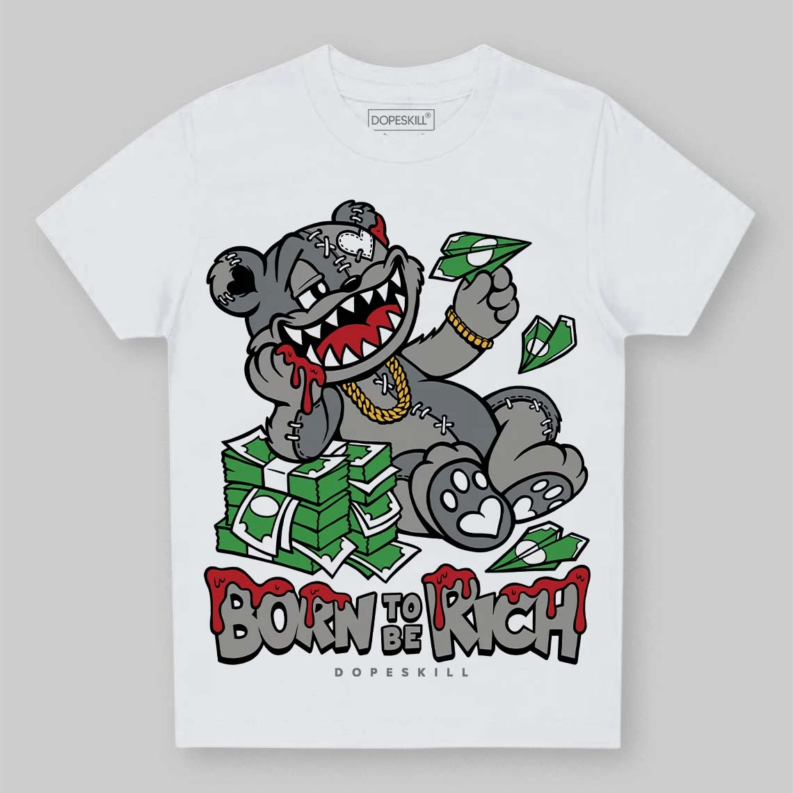 Cool Grey 9s DopeSkill Toddler Kids T-shirt Born To Be Rich Graphic 1 Cool Grey 9s DopeSkill Toddler Kids T-shirt Born To Be Rich Graphic