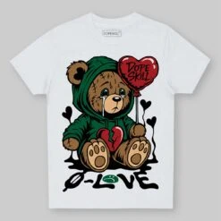 Pine Green 13s DopeSkill Toddler Kids T-shirt Broken Bear Graphic